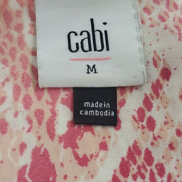 CABI Bethany Snakeprint blouse - Size Medium #5708 - Picture 2 of 3